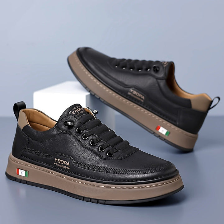 Sander | Leren Sneakers Heren Veterschoenen