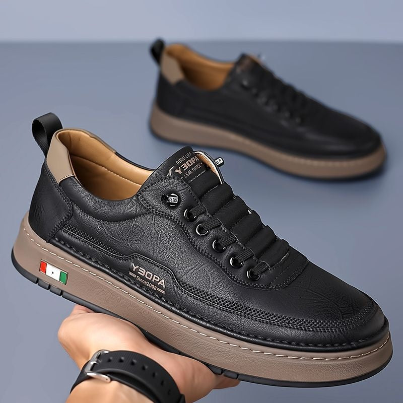 Sander | Leren Sneakers Heren Veterschoenen