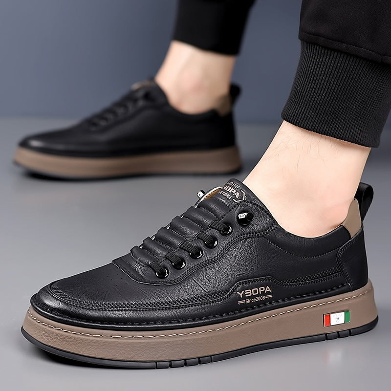 Sander | Leren Sneakers Heren Veterschoenen