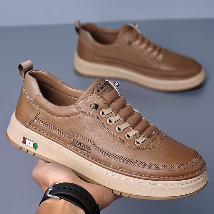 Sander | Leren Sneakers Heren Veterschoenen