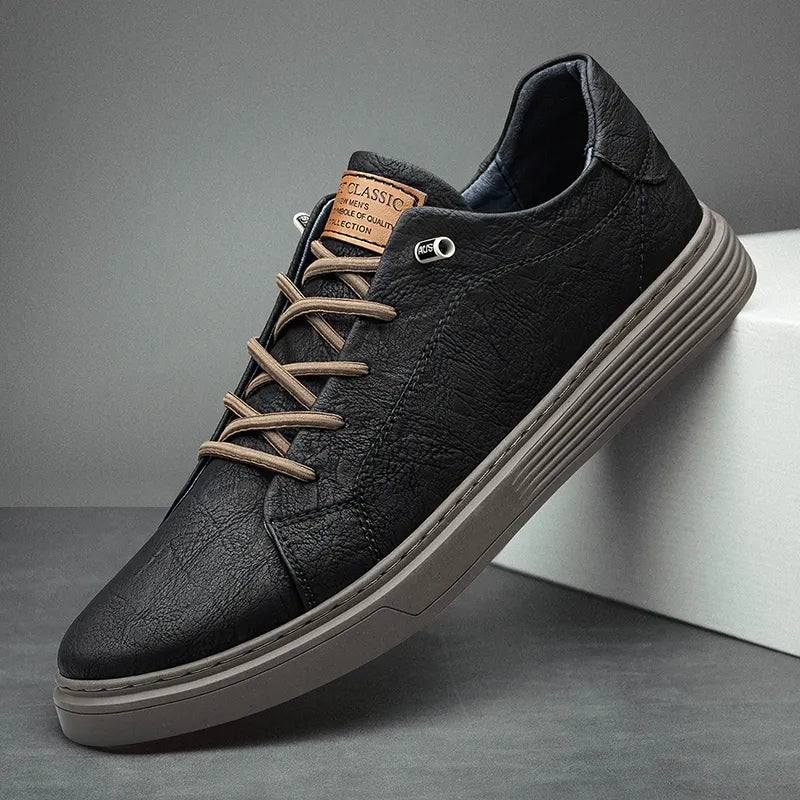 Sander | Leren Sneakers Heren Vetersluiting Casual
