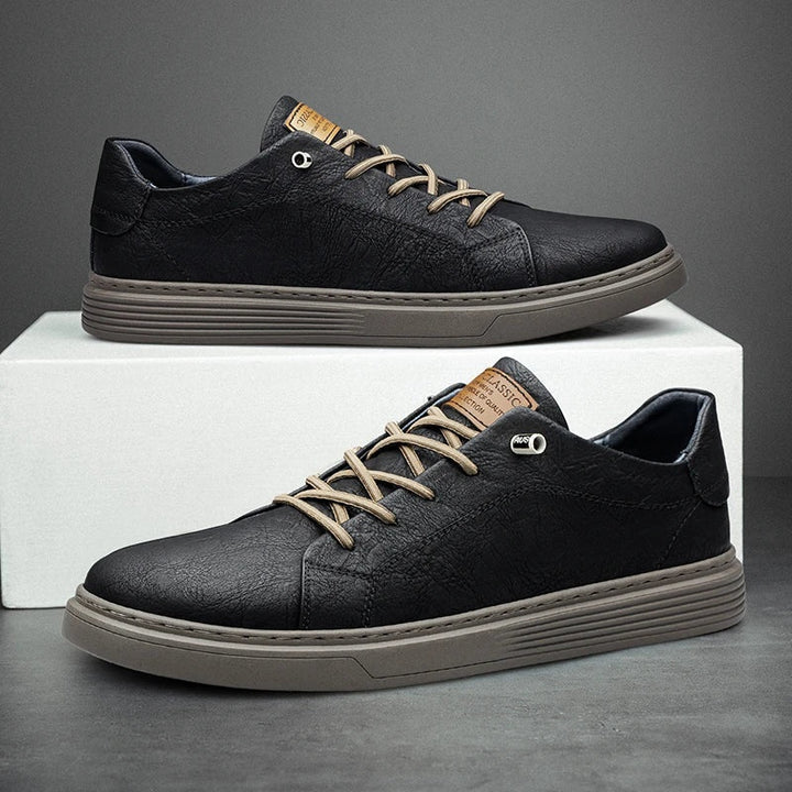 Sander | Leren Sneakers Heren Vetersluiting Casual