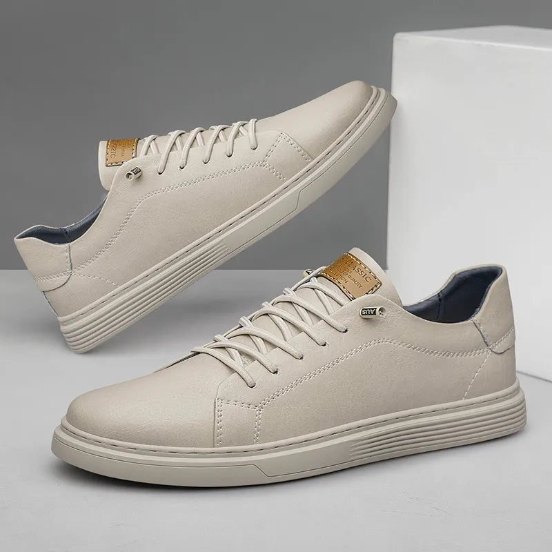 Sander | Leren Sneakers Heren Vetersluiting Casual