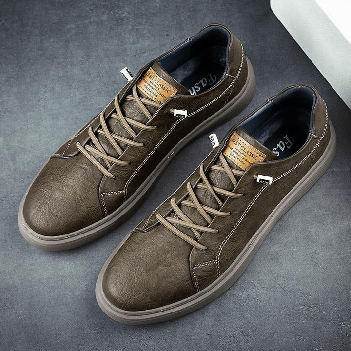 Sander | Leren Sneakers Heren Vetersluiting Casual