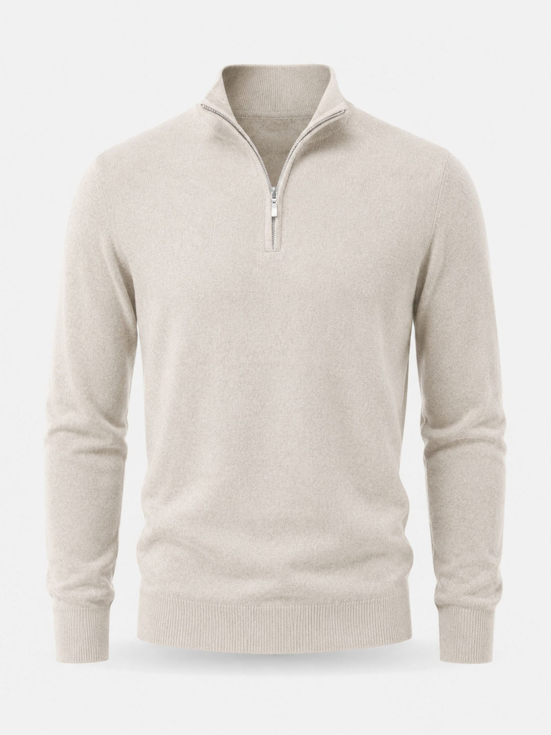 Sander | Quarter Zip Trui Heren Gebreid Merino Wol