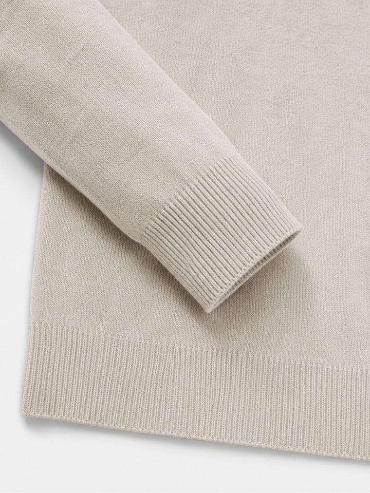 Sander | Quarter Zip Trui Heren Gebreid Merino Wol
