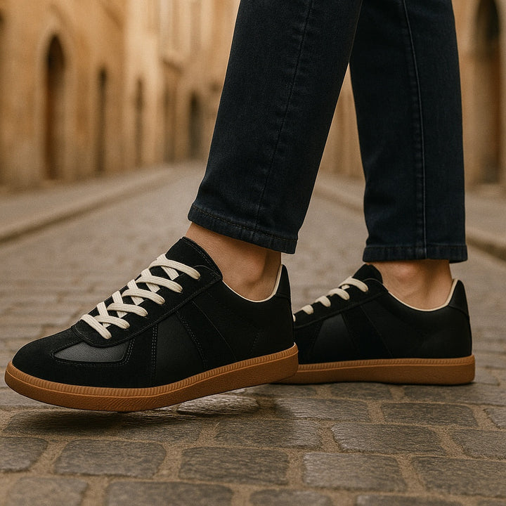 Sander | Sneakers Heren Suède Leren Veterschoenen Lichtgewicht