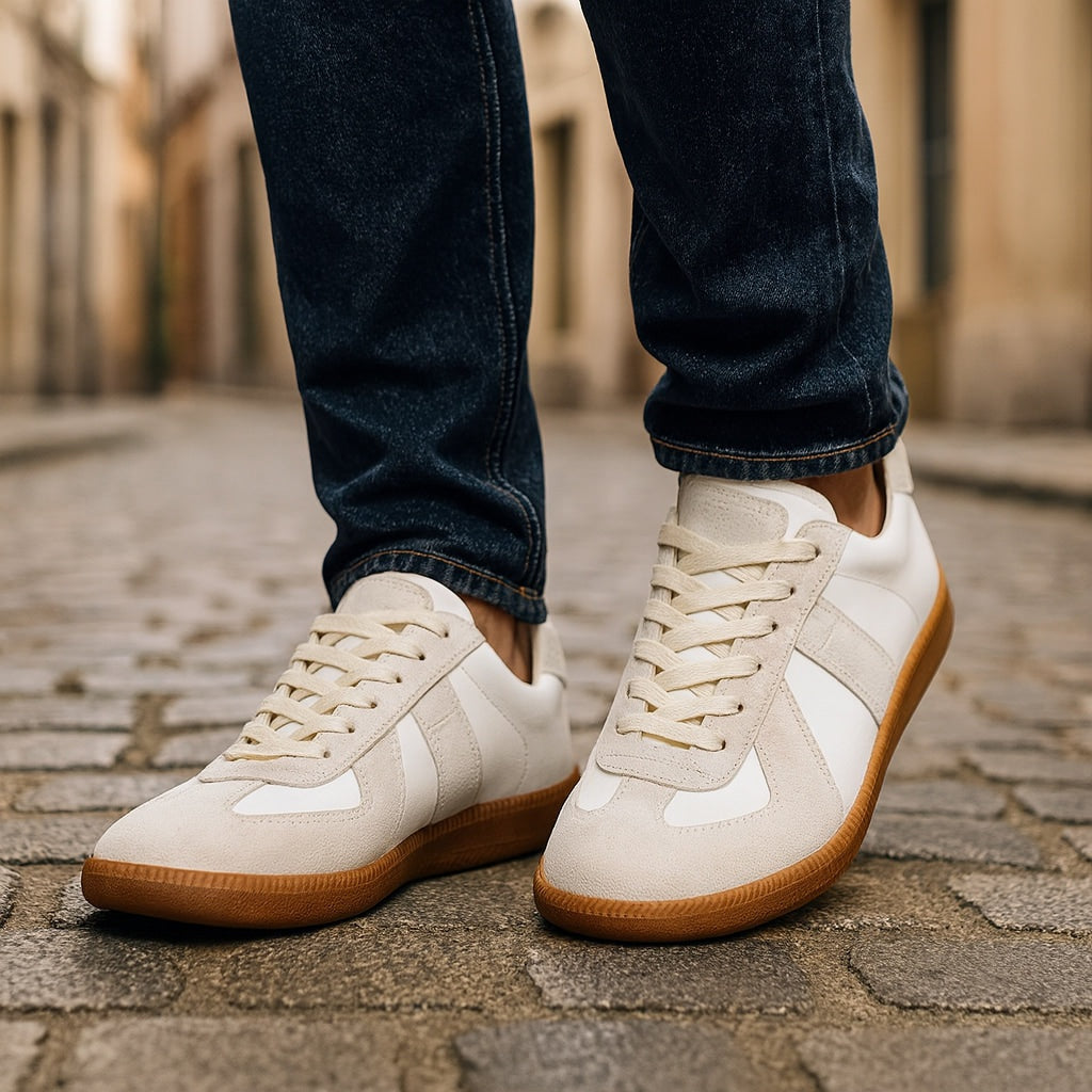 Sander | Sneakers Heren Suède Leren Veterschoenen Lichtgewicht
