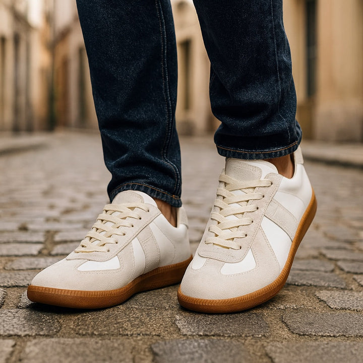 Sander | Sneakers Heren Suède Leren Veterschoenen Lichtgewicht