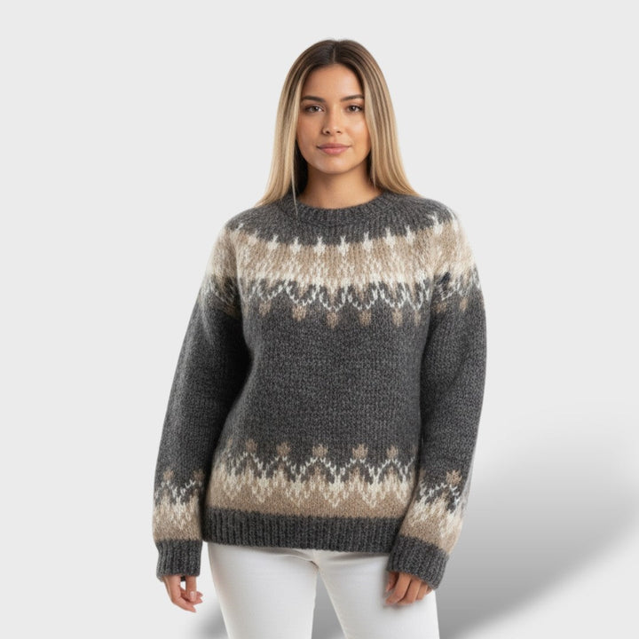 Saoirse | Women's Fair Isle Cashmere Sweater Chunky Knit