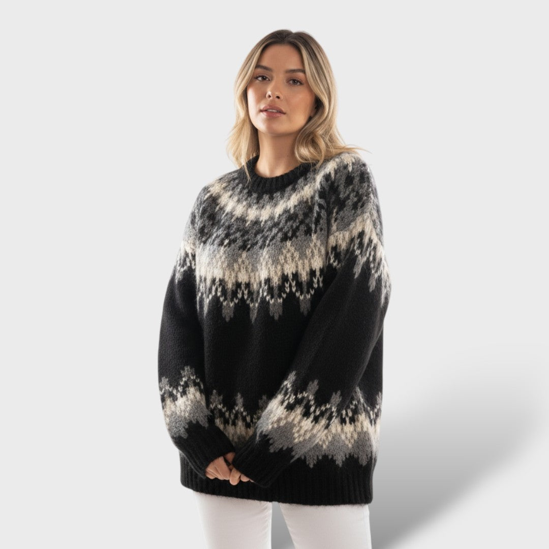Saoirse | Women's Fair Isle Cashmere Sweater Chunky Knit