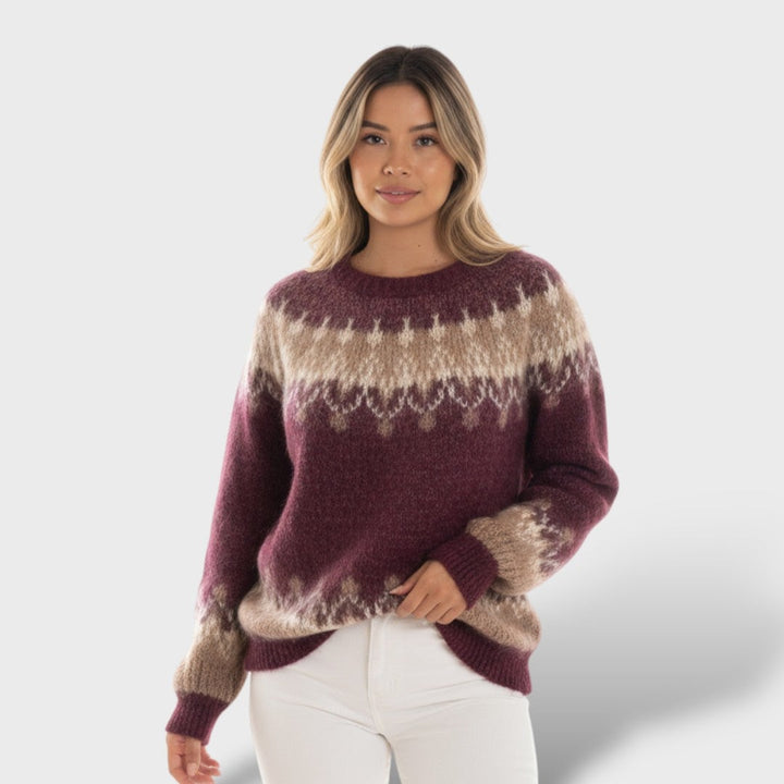 Saoirse | Women's Fair Isle Cashmere Sweater Chunky Knit