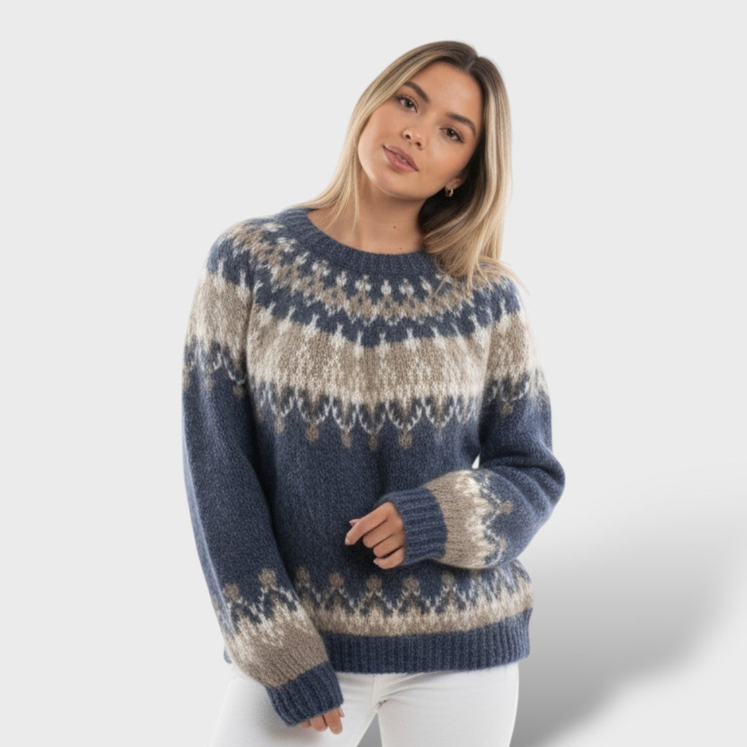 Saoirse | Women's Fair Isle Cashmere Sweater Chunky Knit