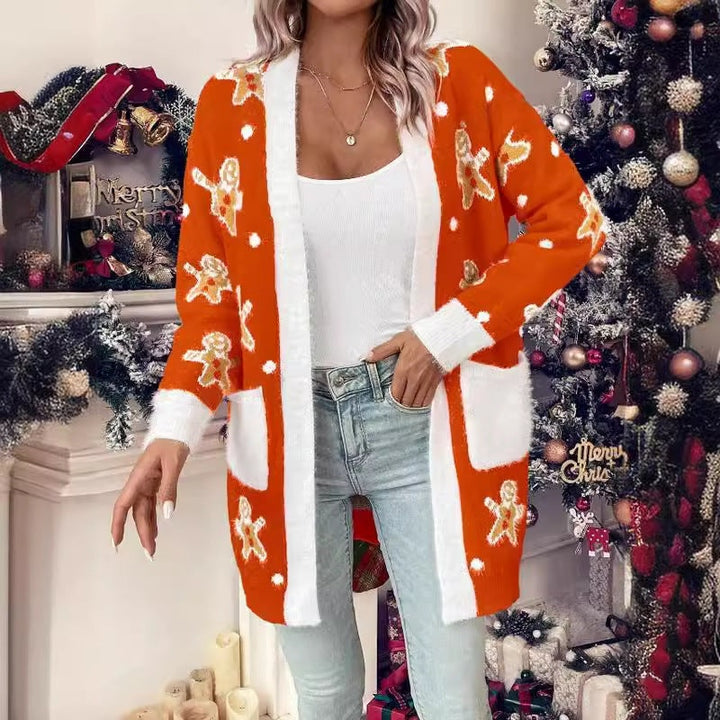 Saoirse | Women's Long Christmas Cardigan with Pockets