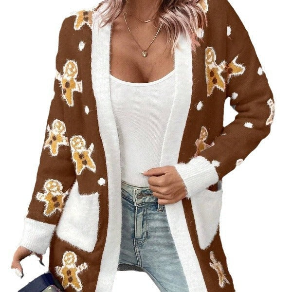 Saoirse | Women's Long Christmas Cardigan with Pockets