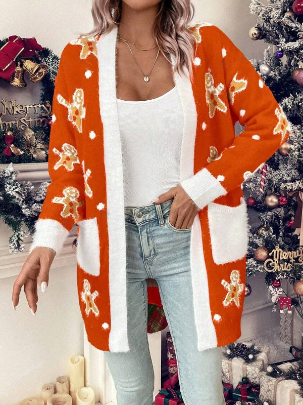 Saoirse | Women's Long Christmas Cardigan with Pockets
