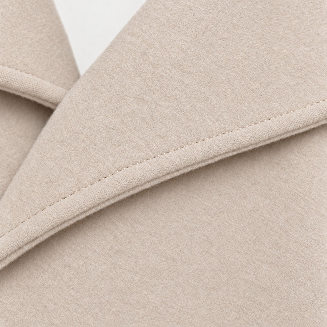 Saoirse | Women's Wool-Look Peacoat Single Breasted with Lapel Collar