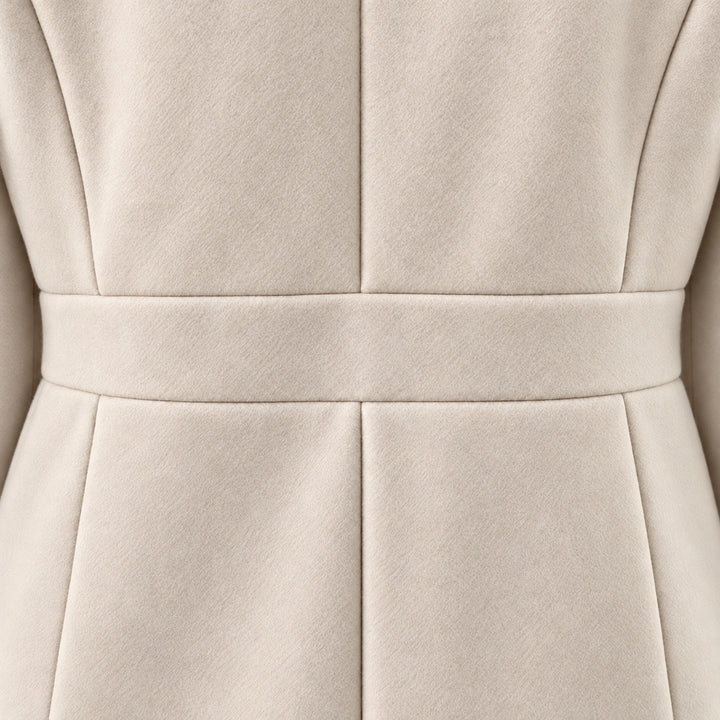 Saoirse | Women's Wool-Look Peacoat Single Breasted with Lapel Collar