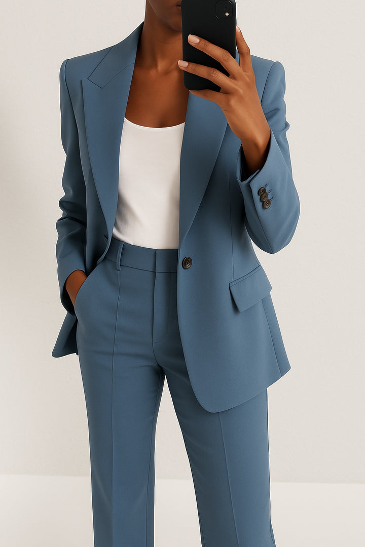Sara | Mantelpak Dames Getailleerde Blazer Rechte Broek