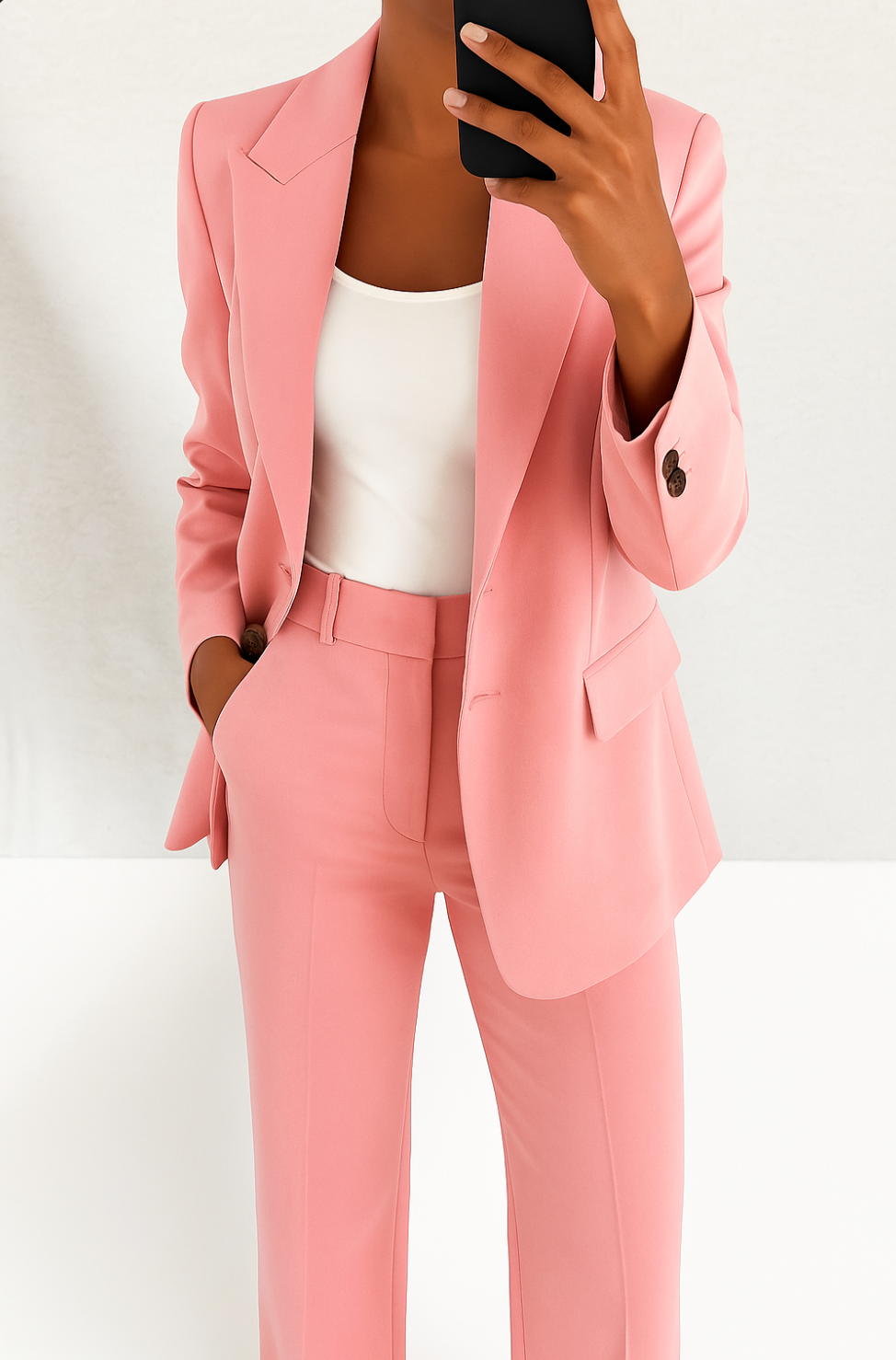 Sara | Mantelpak Dames Getailleerde Blazer Rechte Broek