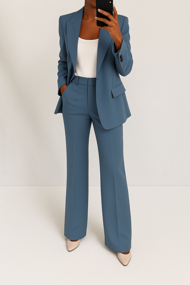 Sara | Mantelpak Dames Getailleerde Blazer Rechte Broek