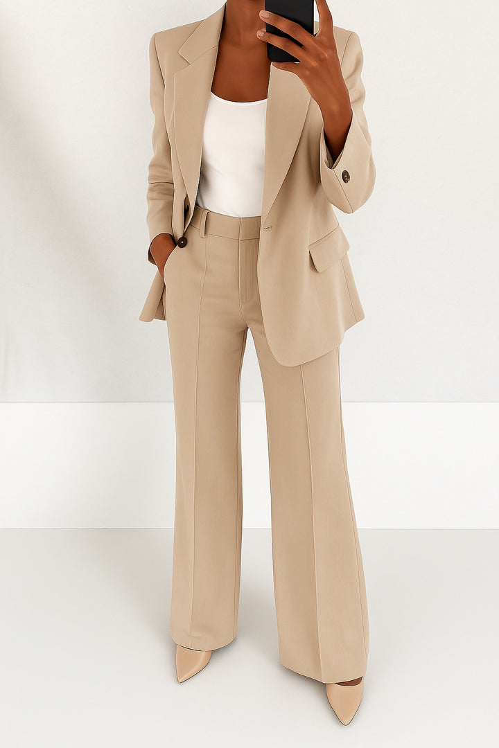 Sara | Mantelpak Dames Getailleerde Blazer Rechte Broek