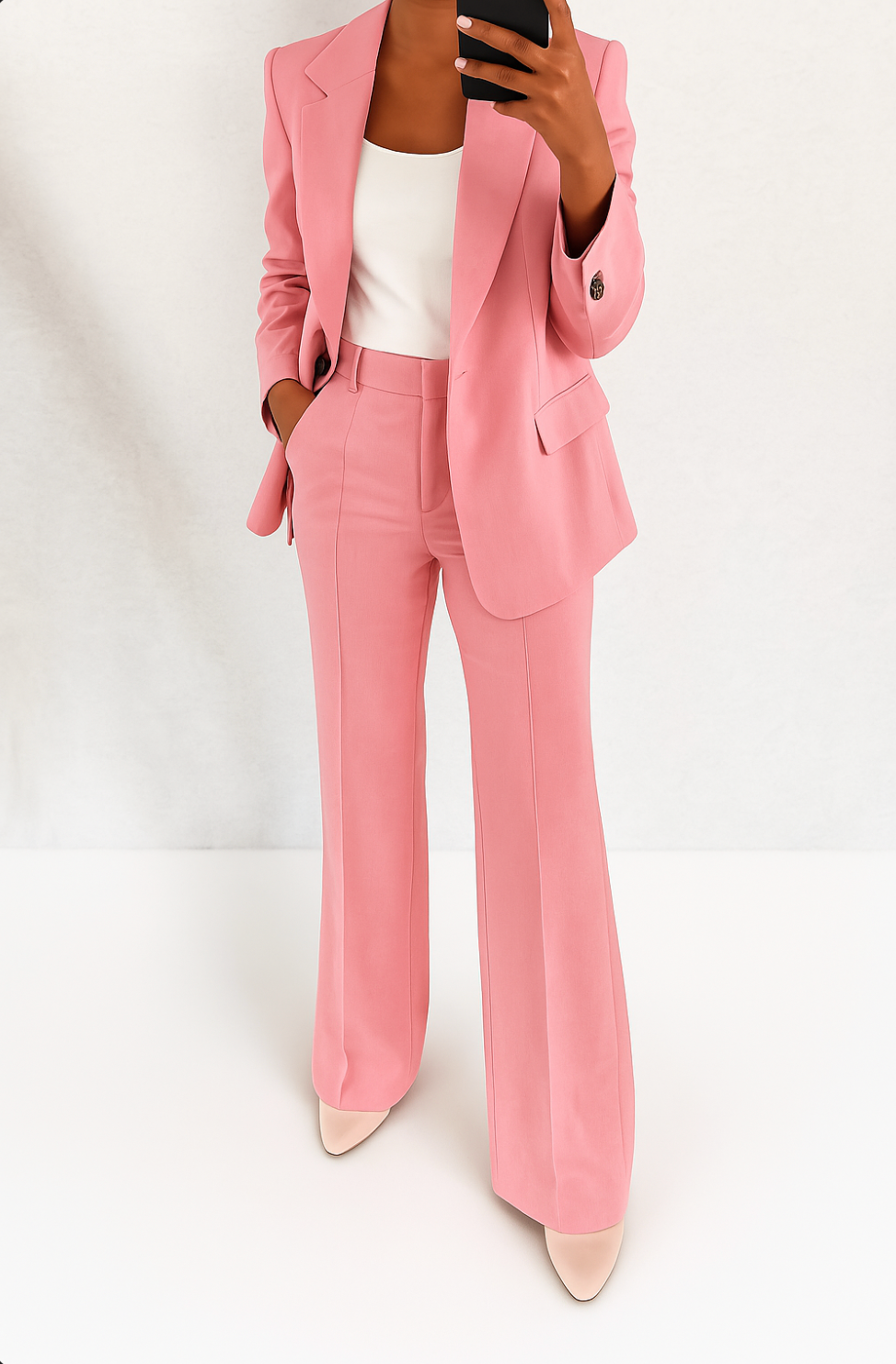 Sara | Mantelpak Dames Getailleerde Blazer Rechte Broek
