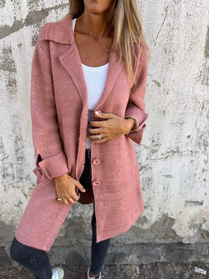 Sara | Woljas Dames met Revers en Knoopsluiting