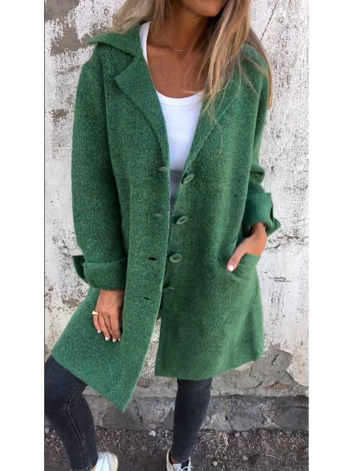 Sara | Woljas Dames met Revers en Knoopsluiting