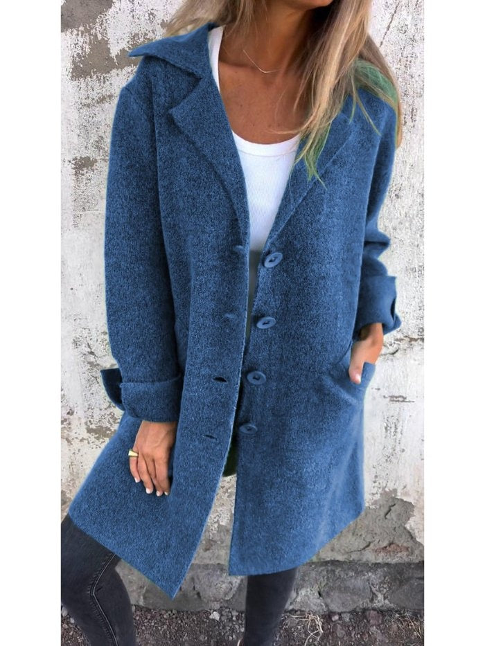 Sara | Woljas Dames met Revers en Knoopsluiting