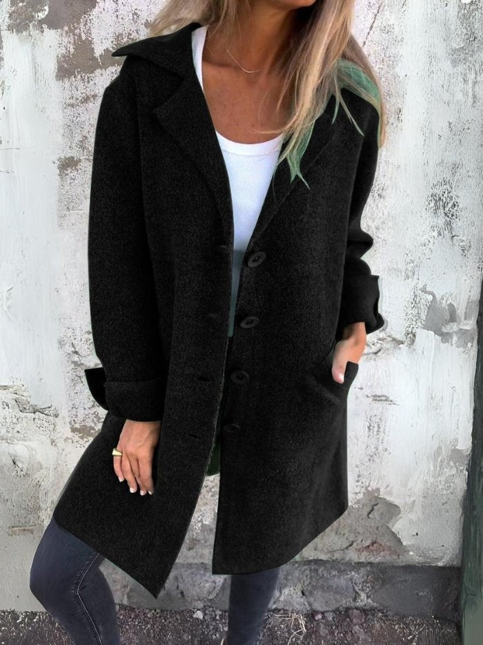 Sara | Woljas Dames met Revers en Knoopsluiting