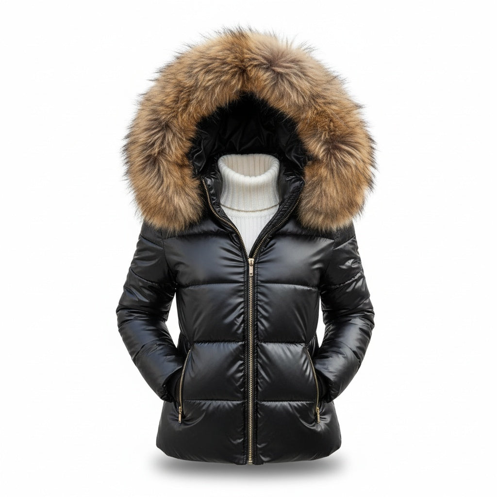 Seraphina | Women's Winter Puffer Jacket with Faux Fur Hood