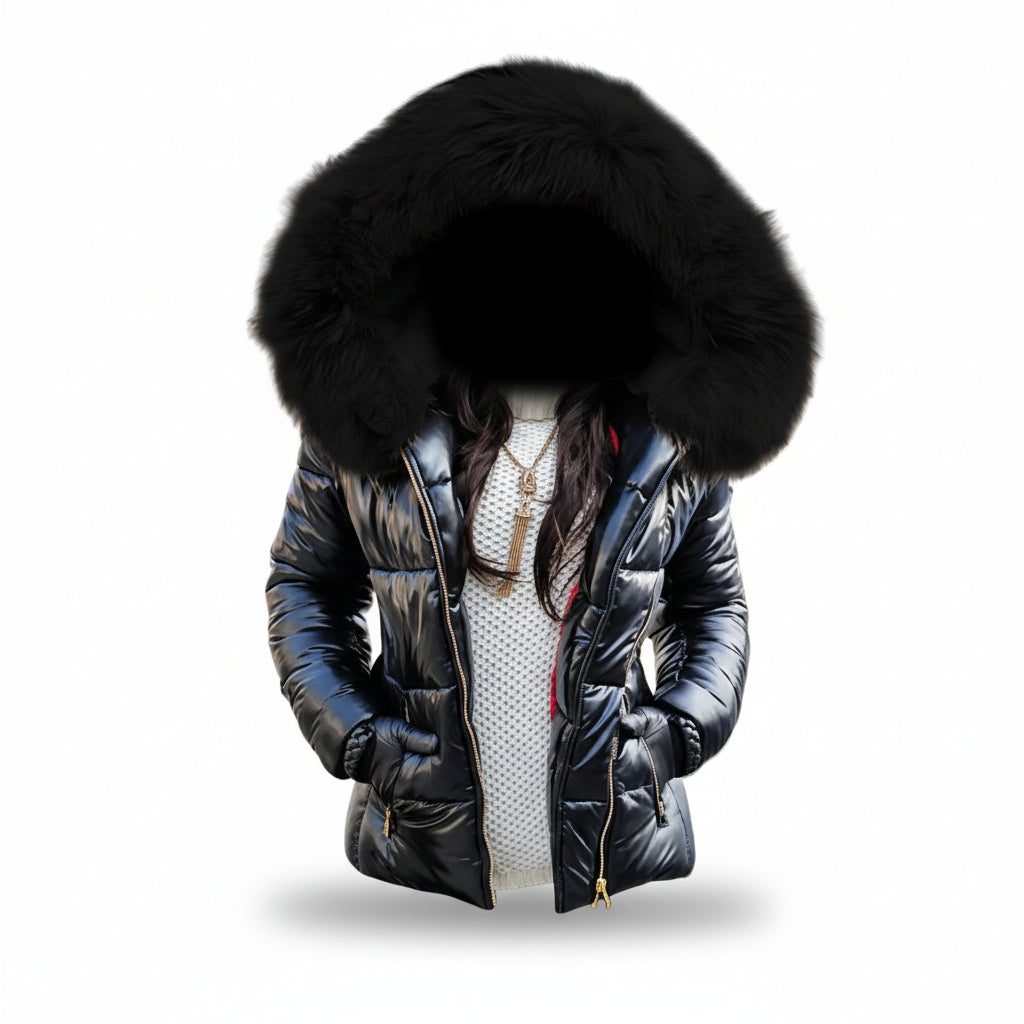 Seraphina | Women's Winter Puffer Jacket with Faux Fur Hood