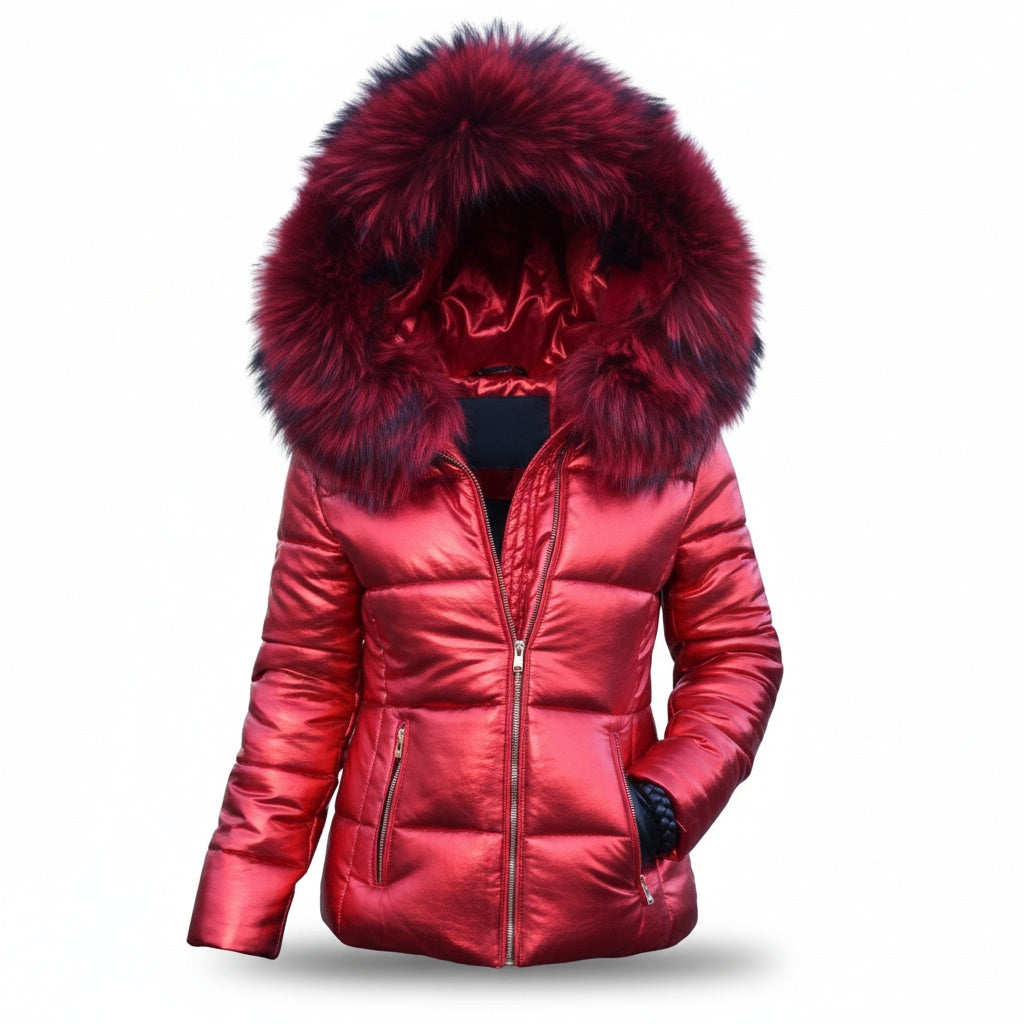 Seraphina | Women's Winter Puffer Jacket with Faux Fur Hood