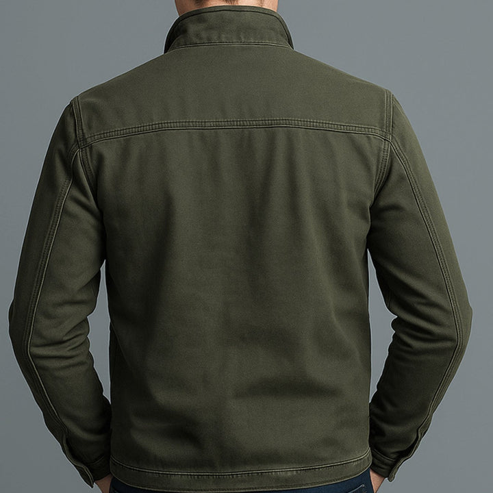 Silas | Men's Bomber Jacket with Stand Collar and Zip Pockets