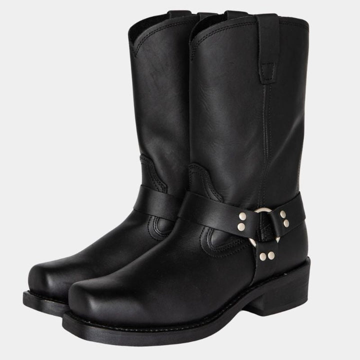 Silas | Men's Square Toe Cowboy Boots with Harness Strap