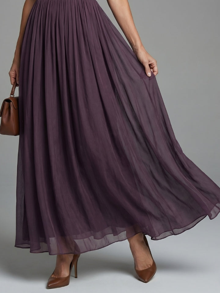 Sophie | Avondjurken Kanten Jurk Dames Maxi Geplooide Taille