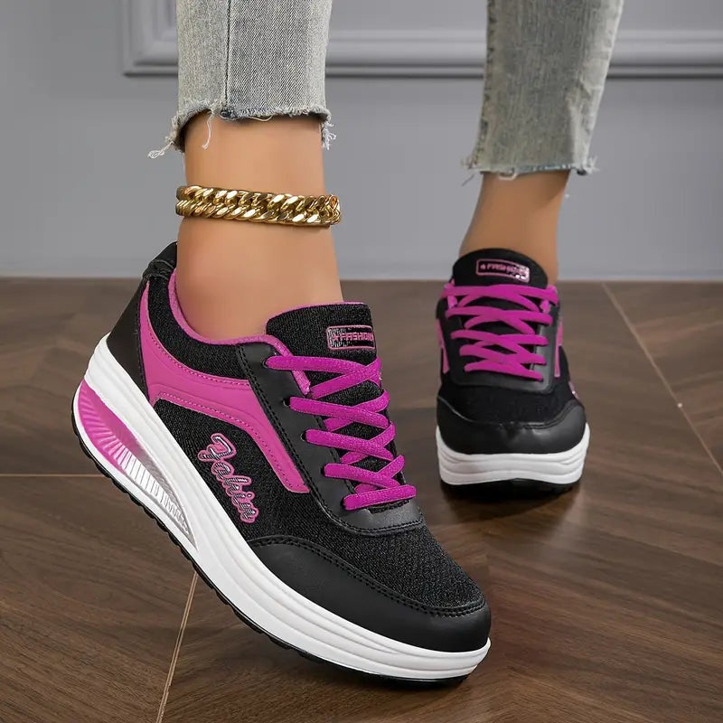 Sophie | Platform Sneakers met Dikke Zool Schoenen Dames Veters
