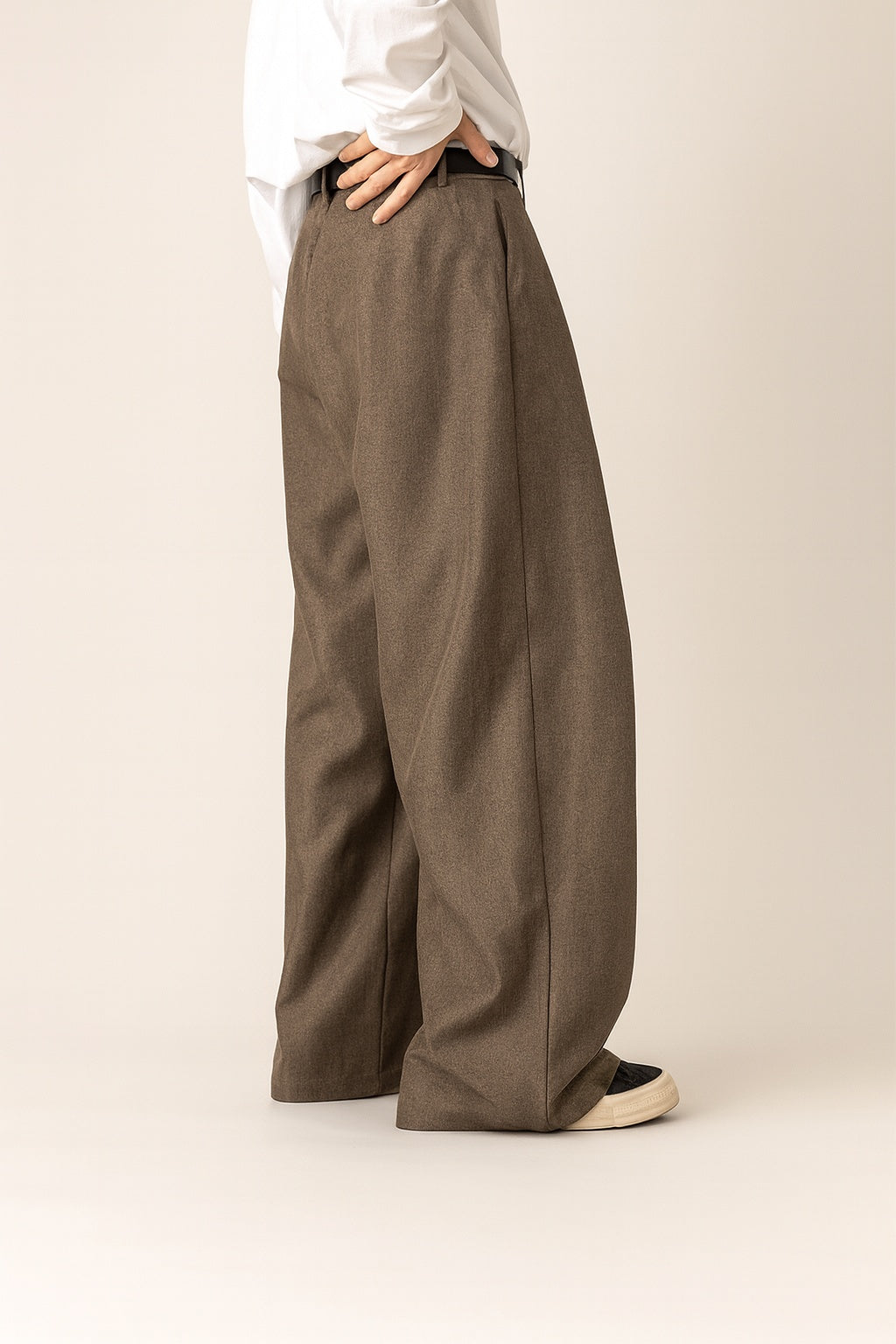 Stijn | Broek Flared Heren Geplooide Wijde Pijp Hoge Taille