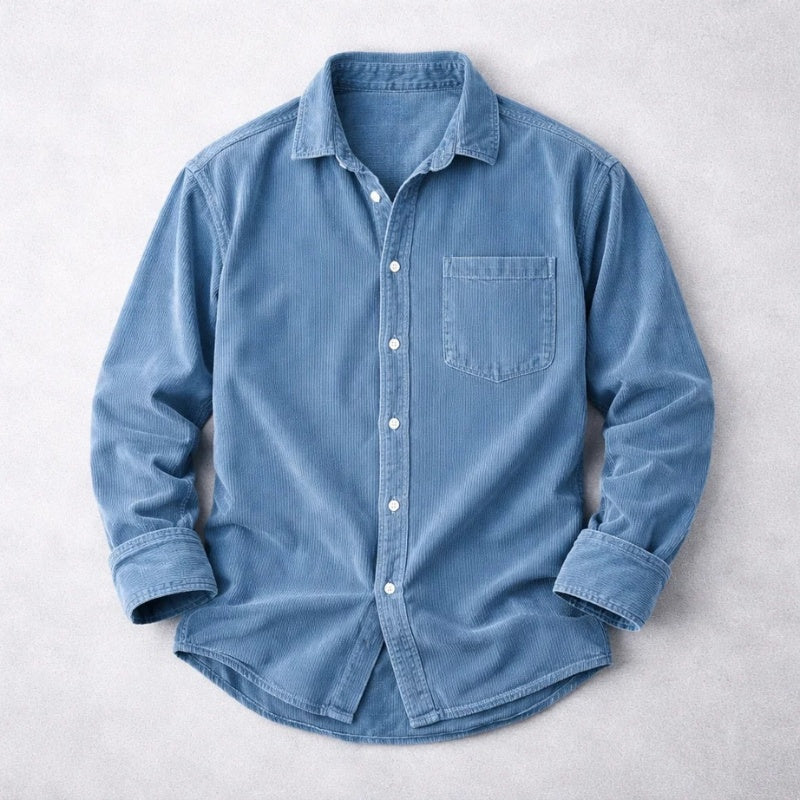 Stijn | Corduroy Overshirt Heren Lange Mouwen Borstzak