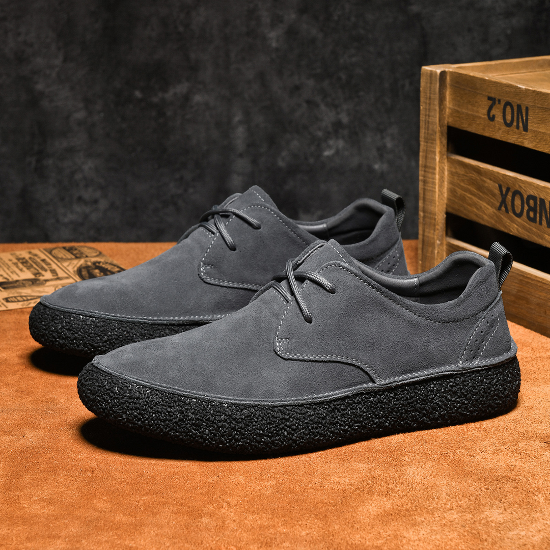 Stijn | Suède Derby Schoenen Heren Veters Casual