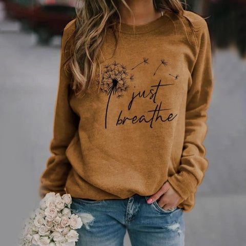 Sylvie | Women's Graphic Crewneck Sweatshirt with Dandelion Print