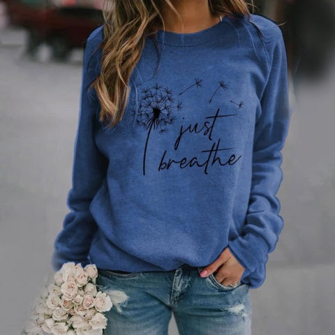 Sylvie | Women's Graphic Crewneck Sweatshirt with Dandelion Print