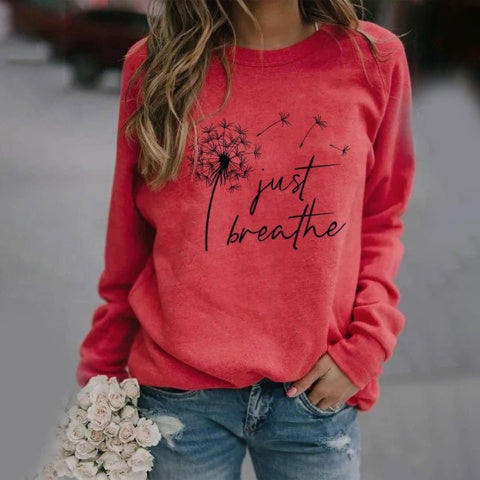 Sylvie | Women's Graphic Crewneck Sweatshirt with Dandelion Print
