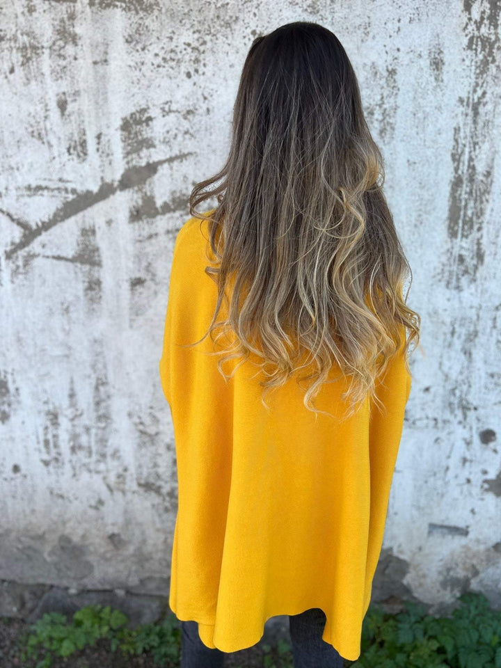 Tess | Oversized Trui met V-hals Dames Gebreid Lang