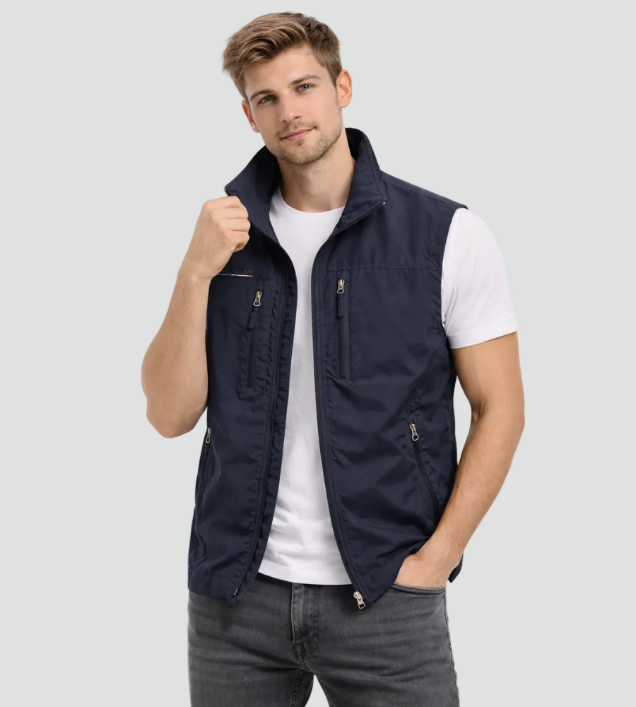 Thijs | Bodywarmer Heren Gilet Meerdere Ritszakken Outdoor
