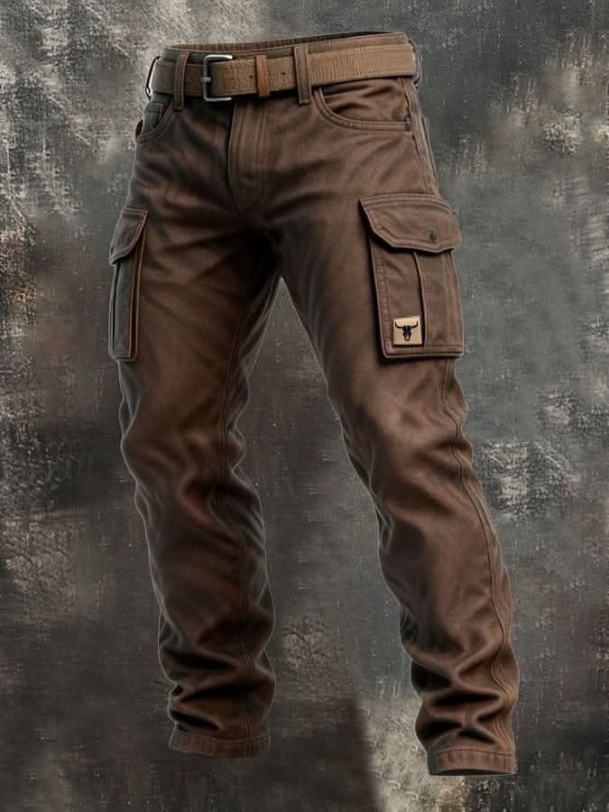 Thijs | Cargo Broek Heren Katoen Canvas Multi-Pocket