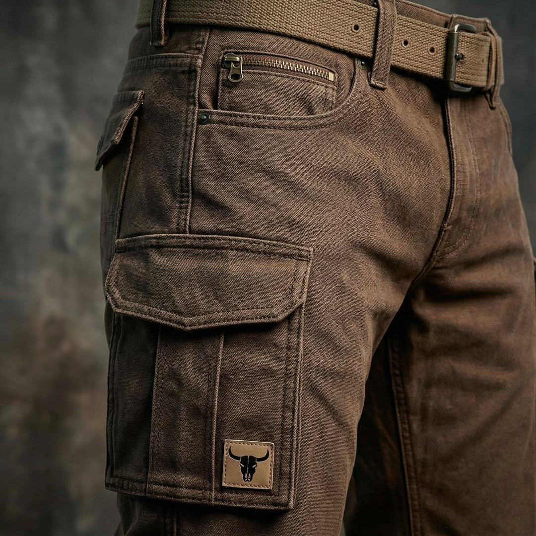 Thijs | Cargo Broek Heren Katoen Canvas Multi-Pocket