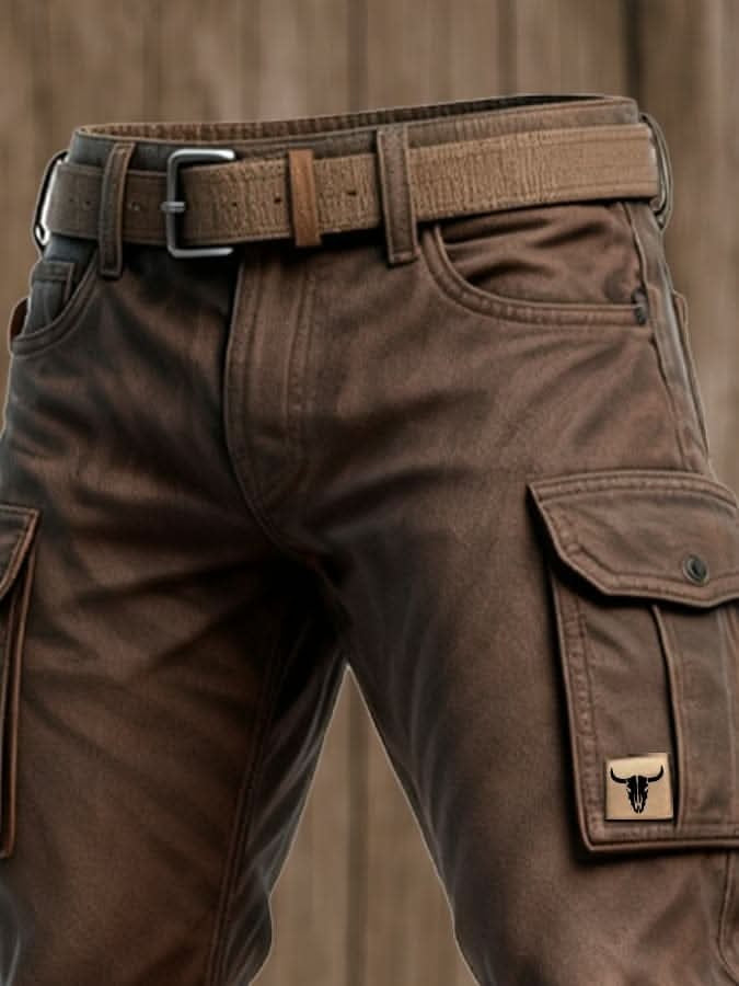 Thijs | Cargo Broek Heren Katoen Canvas Multi-Pocket