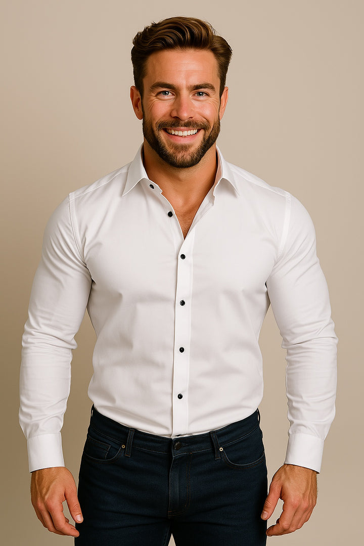Tim | Overhemd Heren Lange Mouwen Slim Fit Kreukvrij